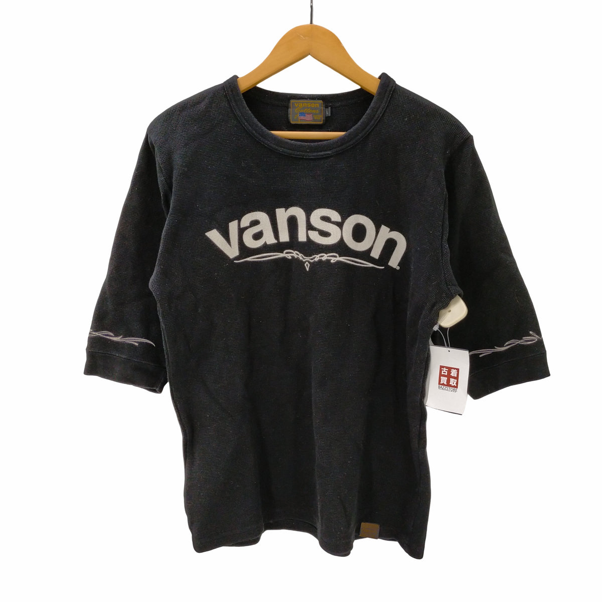 バンソン ブラック サイズL サーマル長袖Tシャツ メンズ VANSON - 5