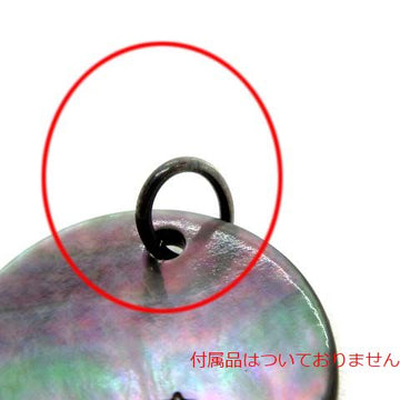 agete(アガット)シェル ペンダントトップ 丸形 ロゴ シルバー色 /AN12