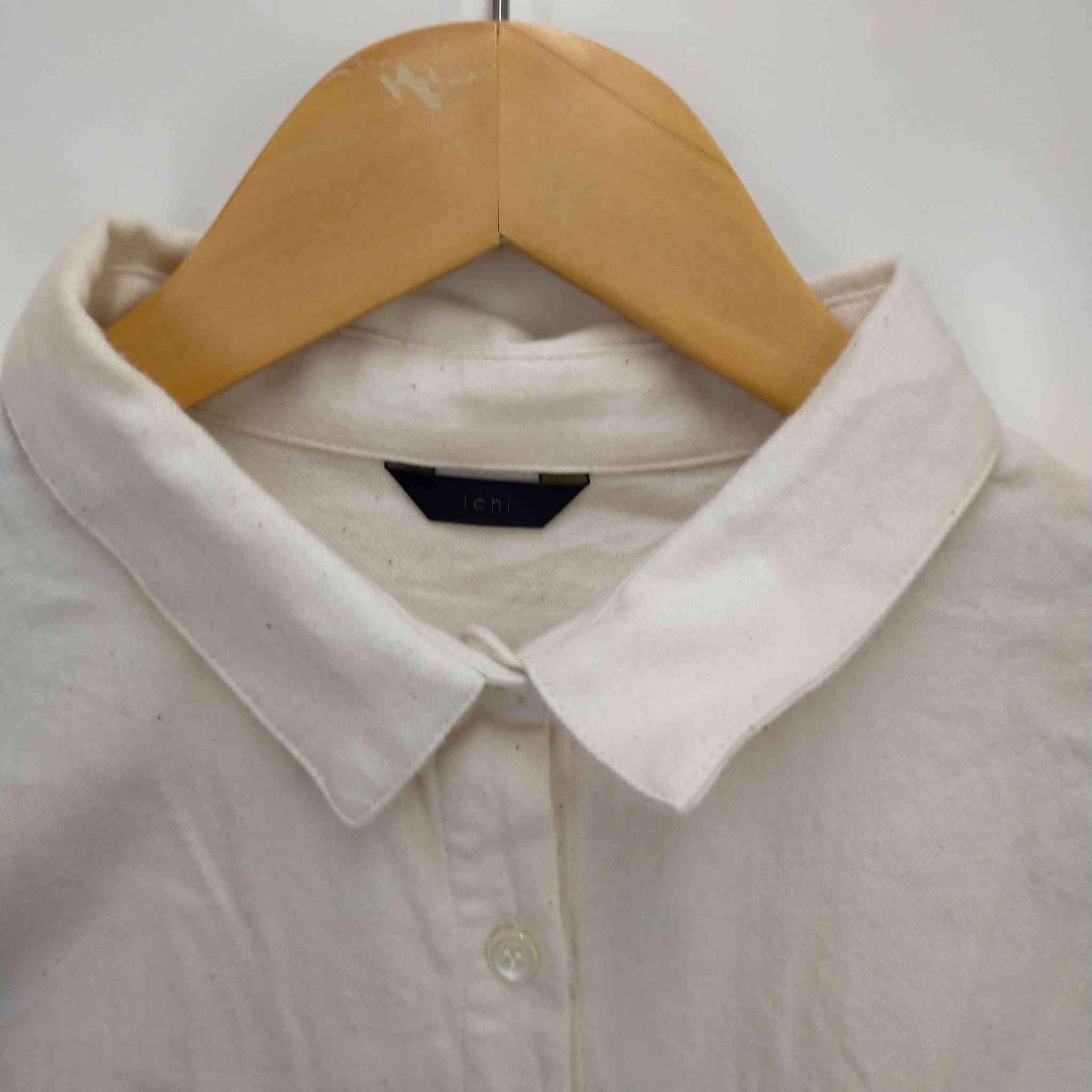 ICHI(イチ)ウール混長袖シャツ