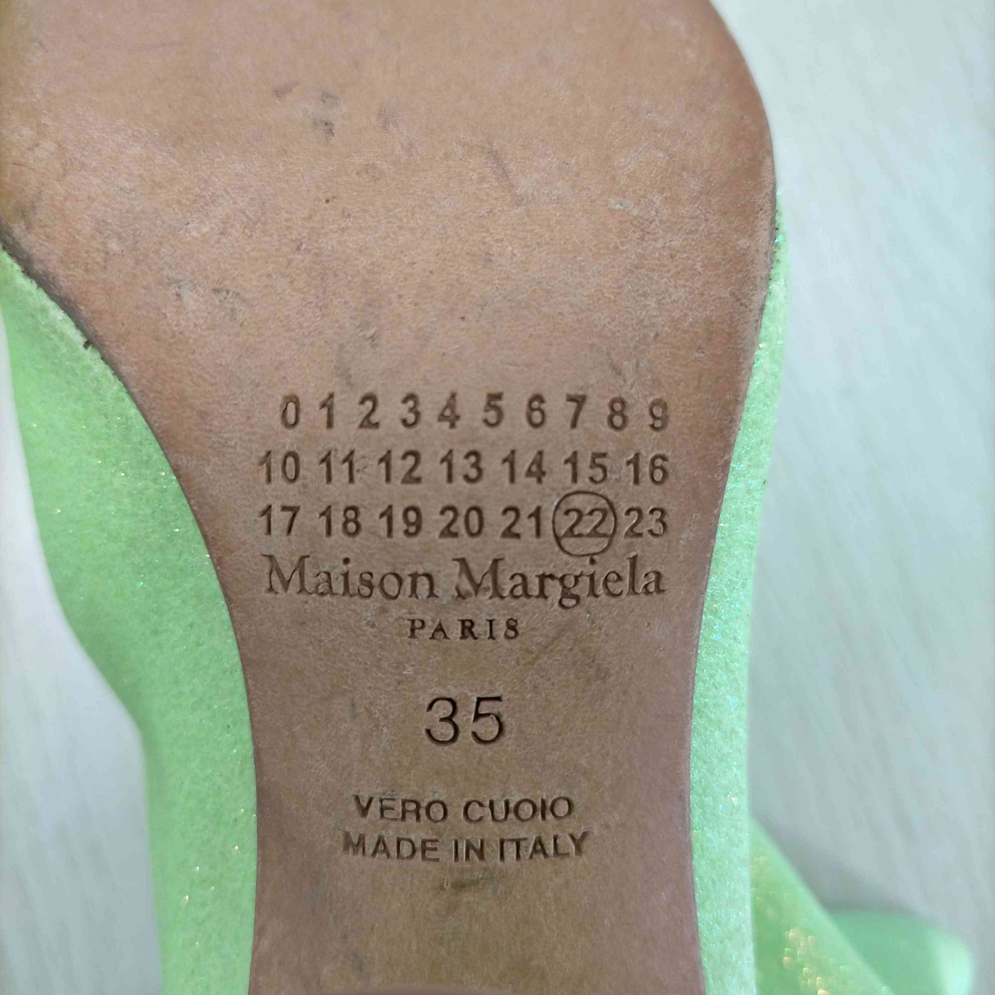 Maison Margiela(メゾンマルジェラ) 19AW グリッター クラッシュ ヒール アンクル ショート ブーツ