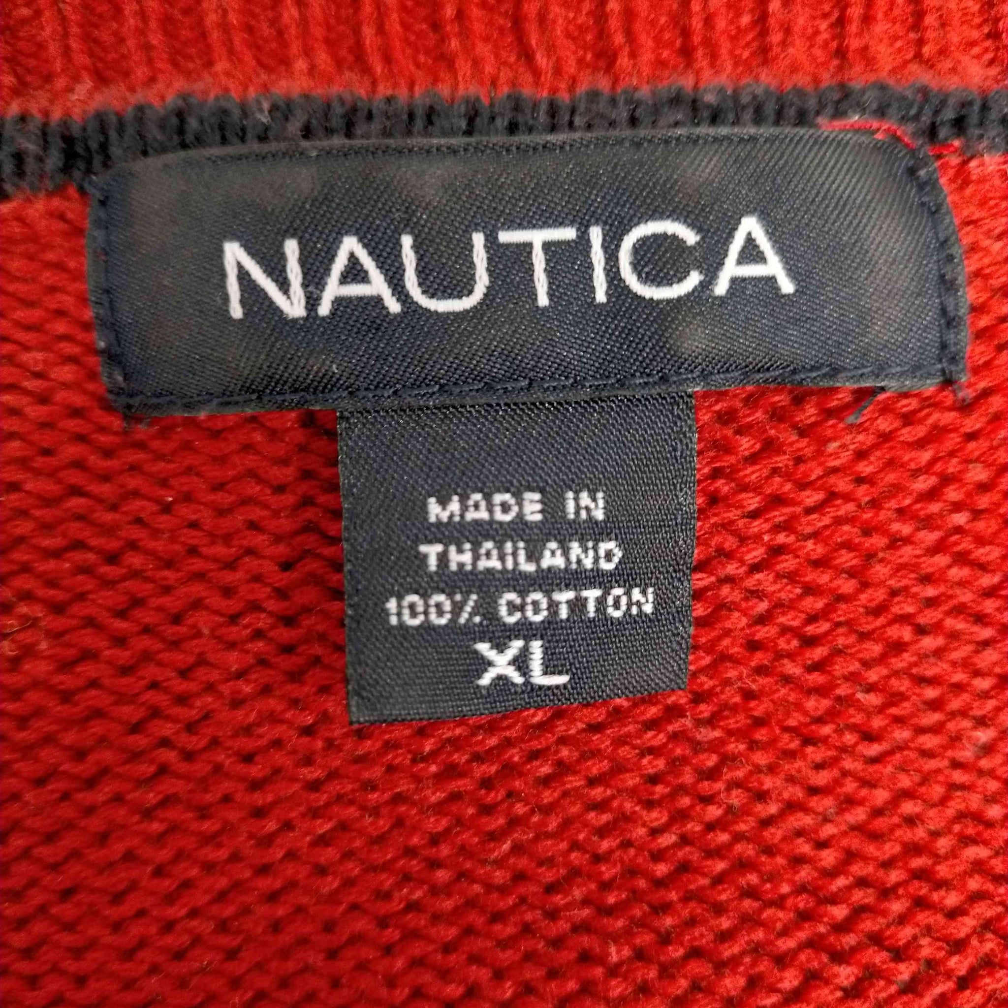 NAUTICA(ノーティカ)ワンポイント刺繍 コットンニット