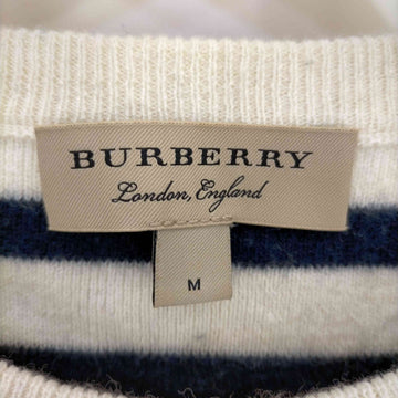 BURBERRY(バーバリー)Bird Button Breton Stripe Wool Cashmere Sweater In Navy
