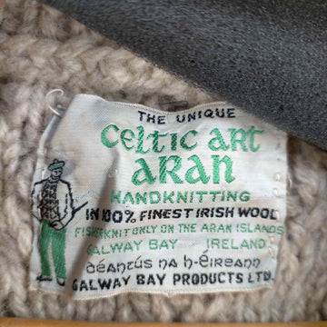 USED古着(ユーズドフルギ)Galway Bay Products 70-80s アイルランド製 celtic aran アランセーター フィッシャーマンニット