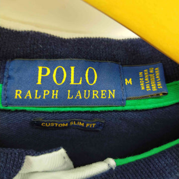 POLO RALPH LAUREN(ポロラルフローレン)CUSTOM SLIM FIT スモールポニー刺繍バイカラー ポロシャツ