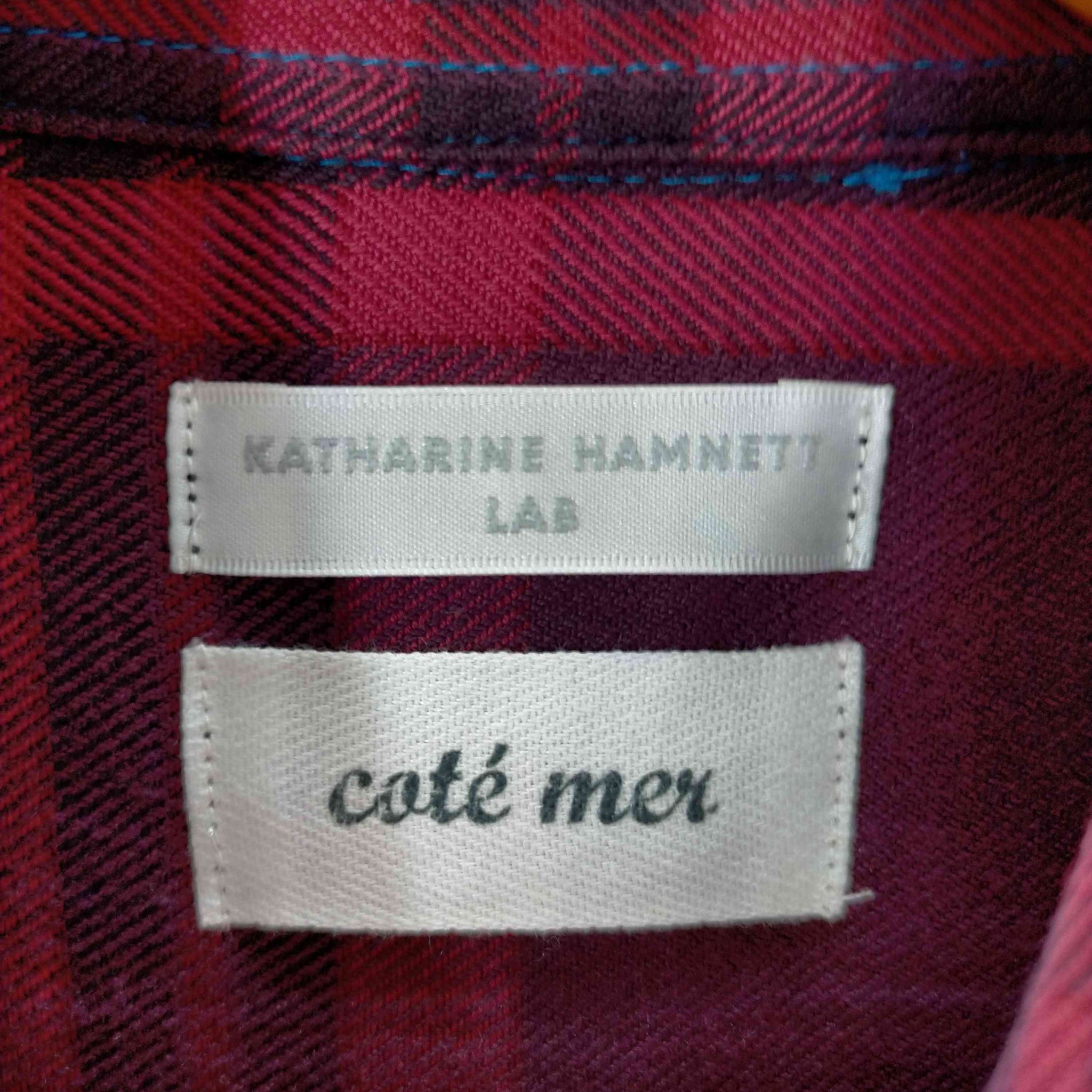 KATHARINE HAMNETT LONDON(キャサリンハムネットロンドン)cote mer クレイジーパターンウエスタンロングシャツ