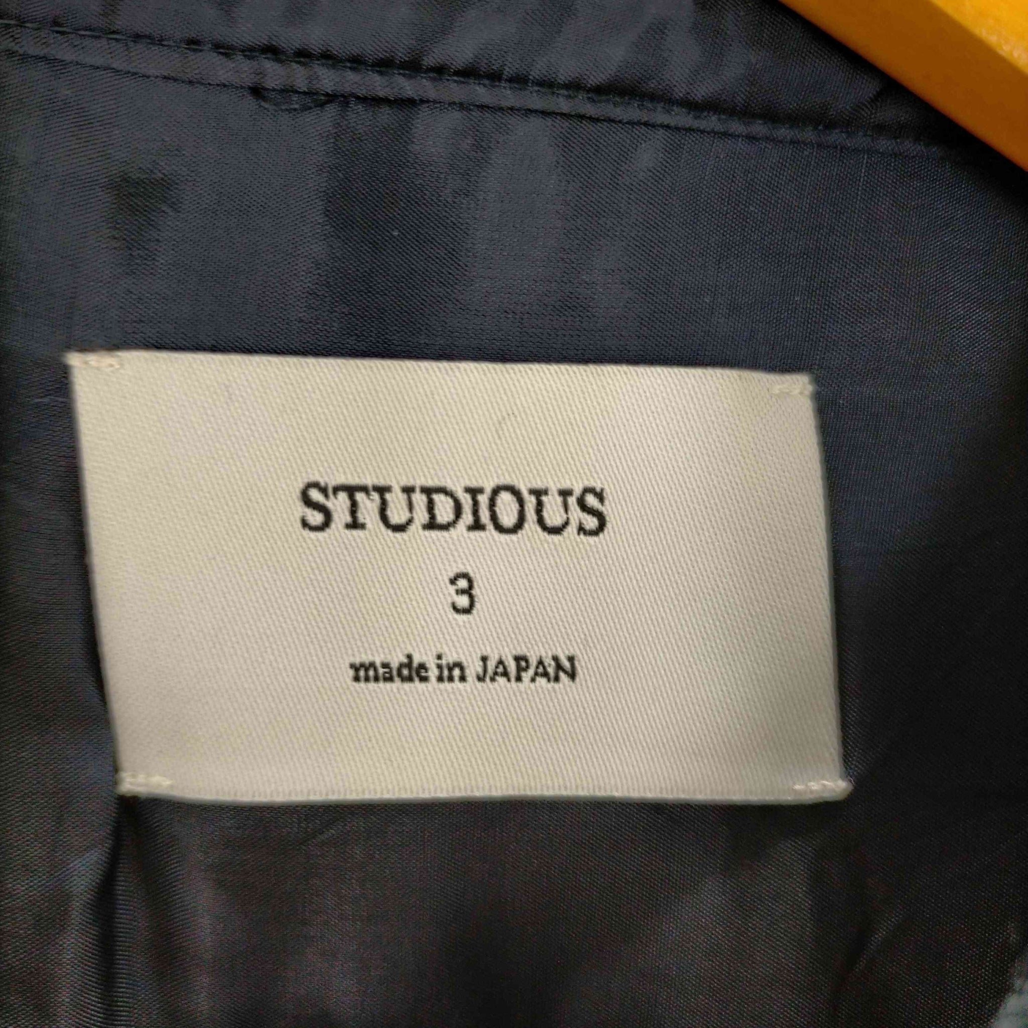 STUDIOUS(ステュディオス)バンドカラーロングシャツ