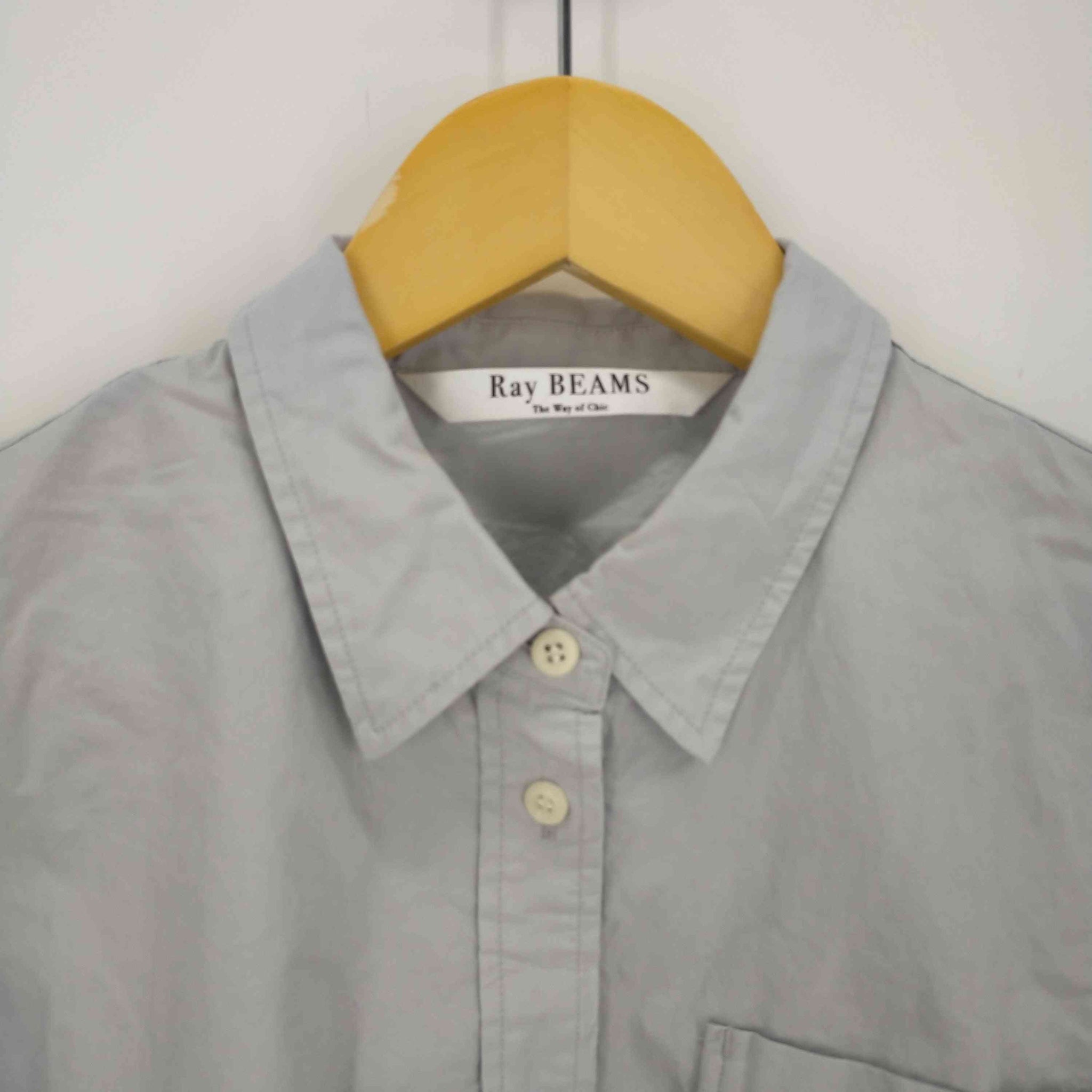 Ray BEAMS(レイビームス)クロップドレギュラーカラーシャツ