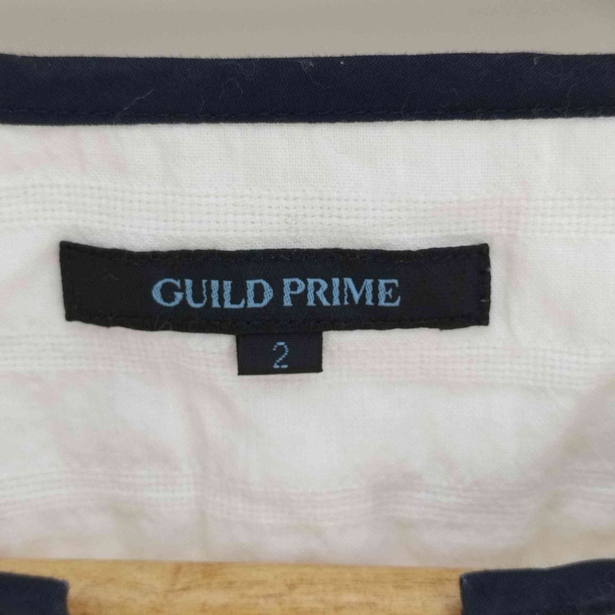 GUILD PRIME(ギルドプライム)七分袖 スキッパーシャツ