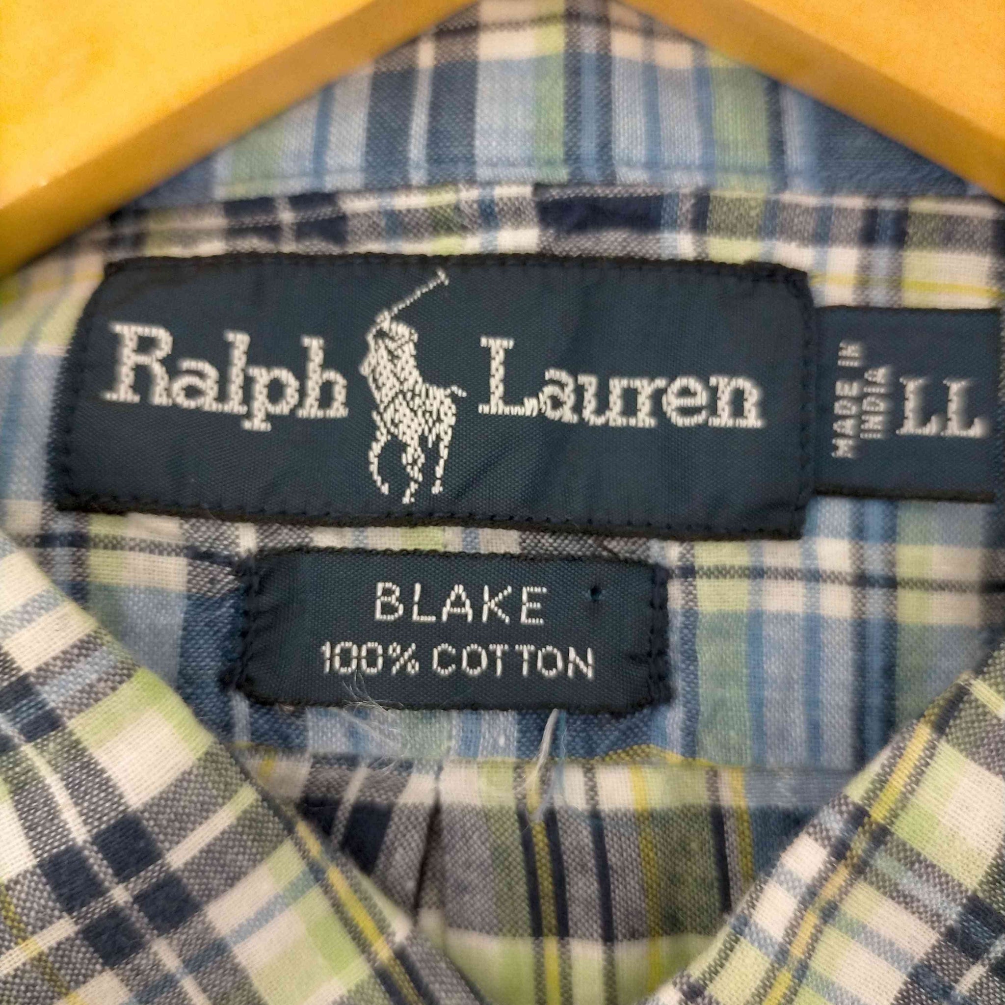 RALPH LAUREN(ラルフローレン)ポニー刺繍 チェック柄 ボタンダウンシャツ
