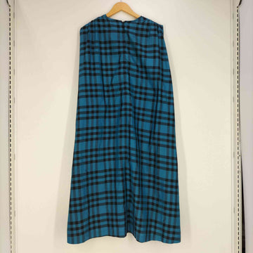 08 sircus(ゼロエイトサーカス)chambray check trapeze dress