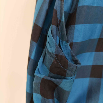 08 sircus(ゼロエイトサーカス)chambray check trapeze dress