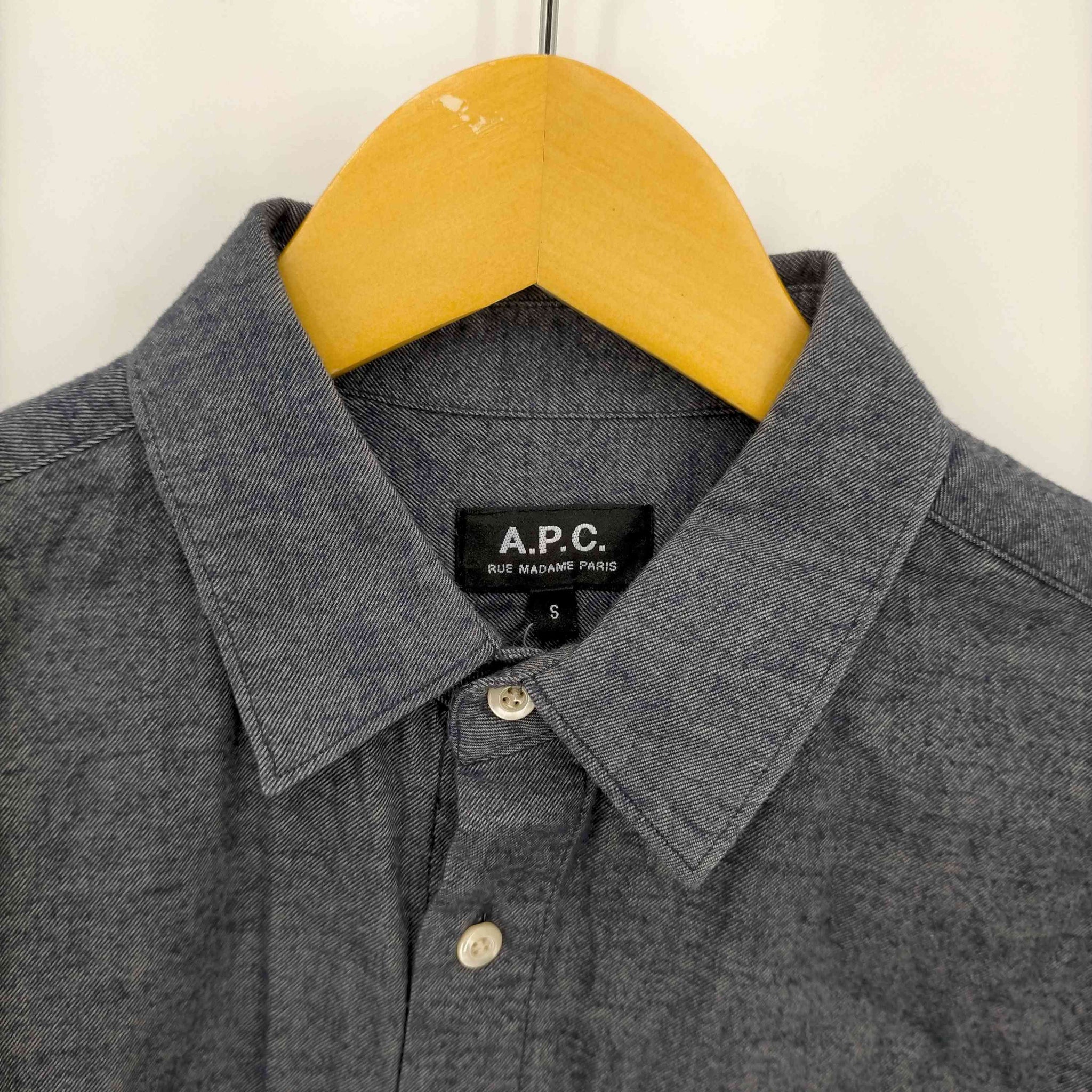A.P.C.(アーペーセー)レギュラーカラー長袖ネルシャツ – サステナブル