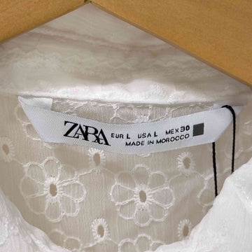 ZARA(ザラ)カットワーク刺繍入りシャツ
