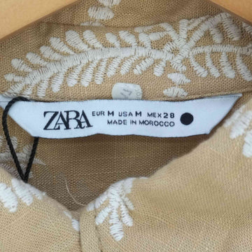 ZARA(ザラ)EMBROIDERED LINEN BLEND SHIRT
