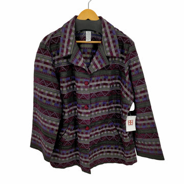 SAGHARBOR(-)90S 総柄 刺繍編み込み シャツジャケット