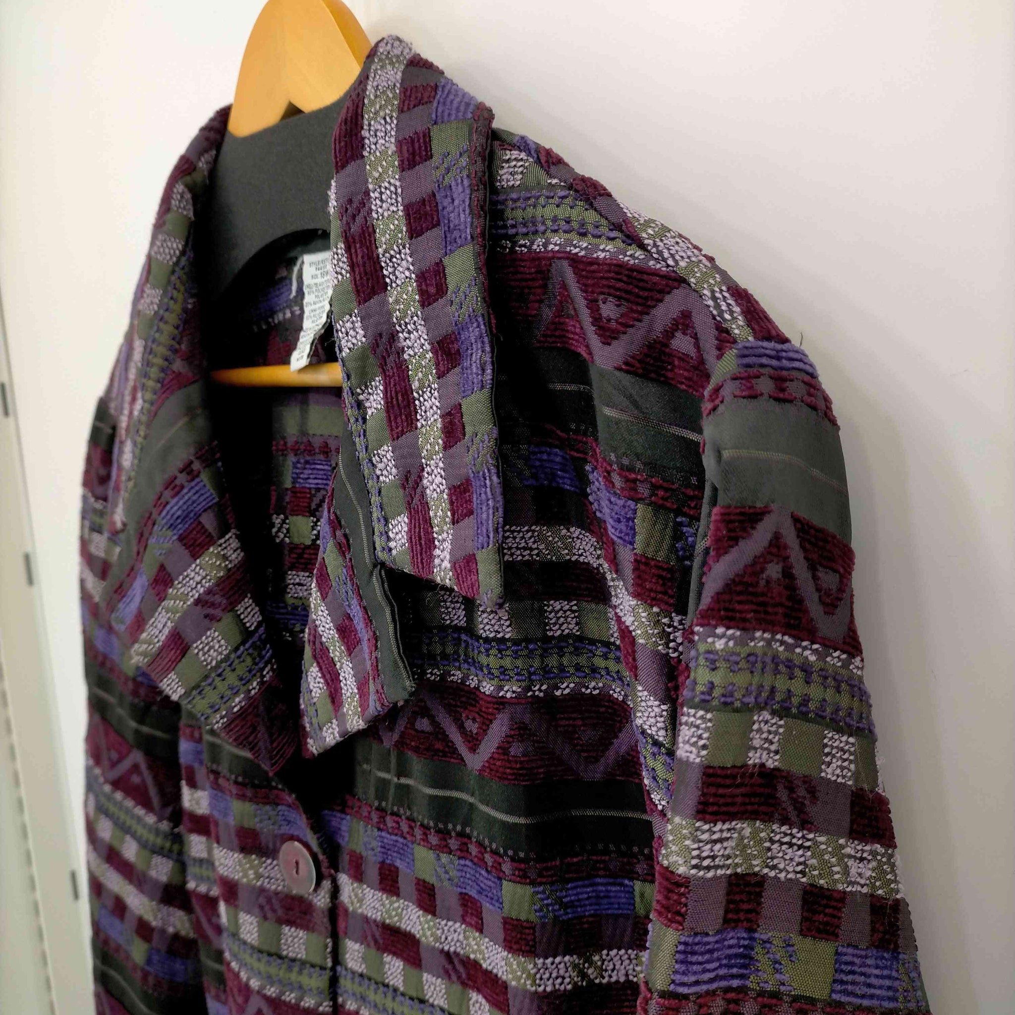 SAGHARBOR(-)90S 総柄 刺繍編み込み シャツジャケット