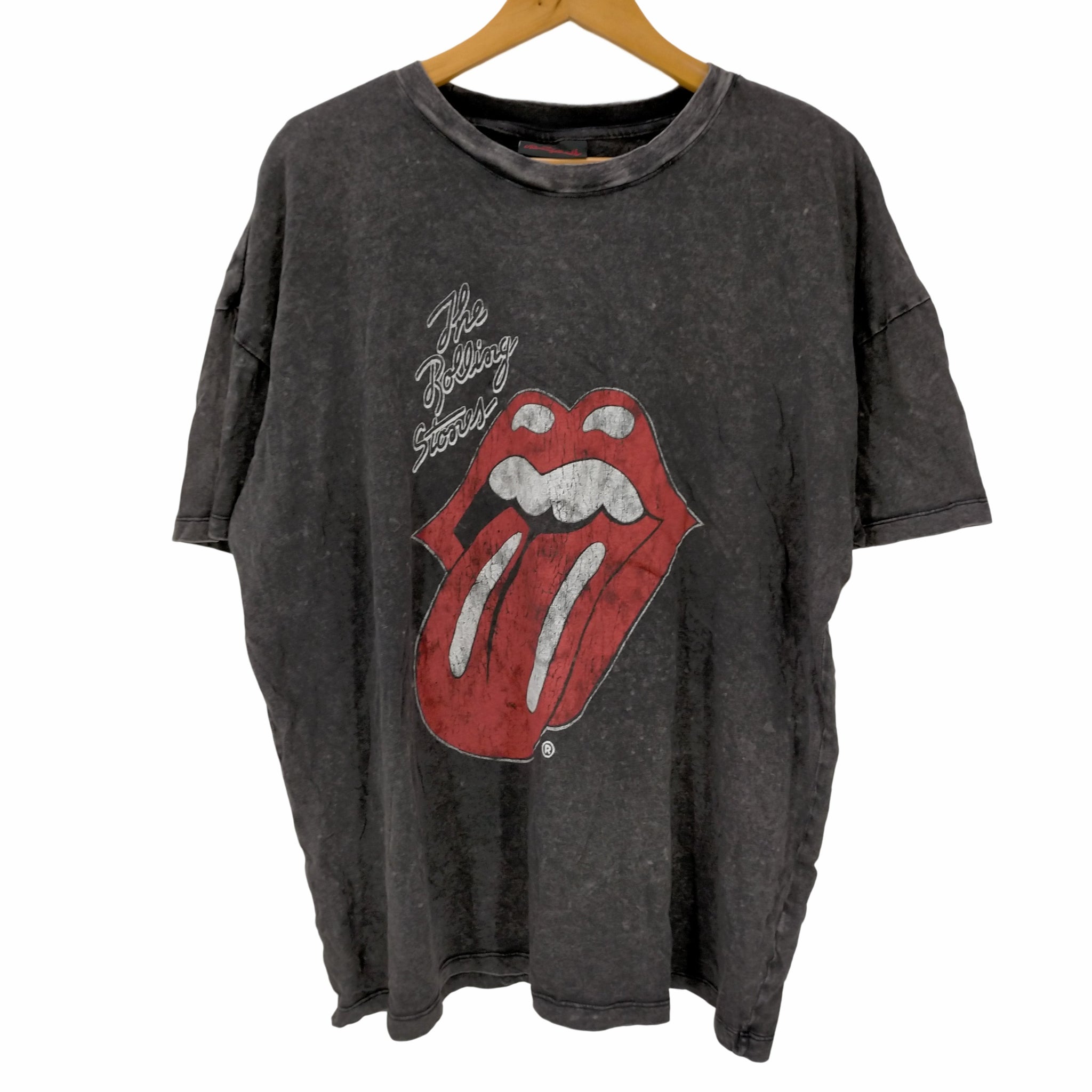 Rolling Stones(ローリングストーンズ)ロゴプリント バンド 墨黒 T ...