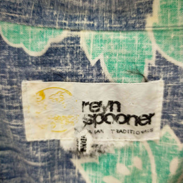 Reyn Spooner(レインスプーナー)S/S 開襟 リーフ柄アロハシャツ ボックスシルエット  乳首無しタグ