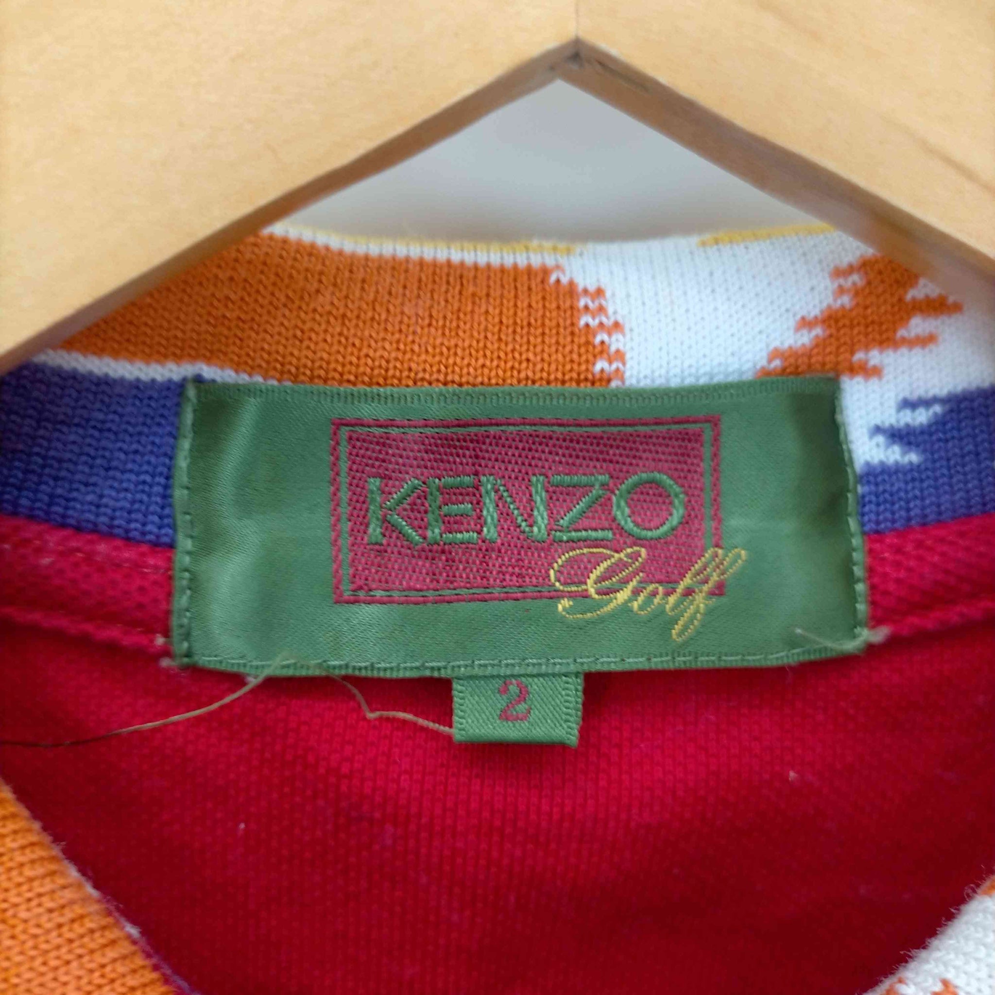 KENZO GOLF(ケンゾーゴルフ)80S～90S 日本製 袖柄切り替え鹿の子