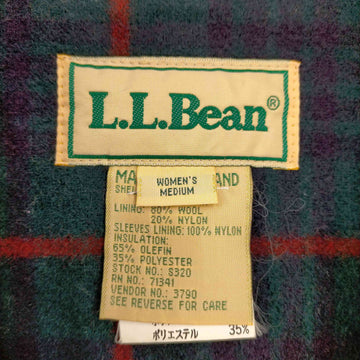 L.L.Bean(エルエルビーン)中綿 裏地チェック マウンテンパーカー シンサレート ユニセックス