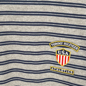 TOMMY HILFIGER(トミーヒルフィガー)ロゴパッチボーダークルーネックTシャツ