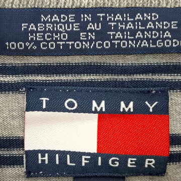 TOMMY HILFIGER(トミーヒルフィガー)ロゴパッチボーダークルーネックTシャツ