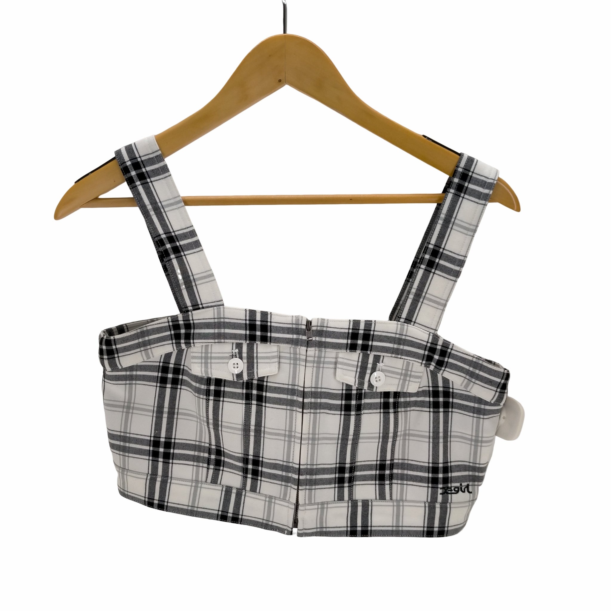 X-girl(エックスガール)PLAID BUSTIER TOP
