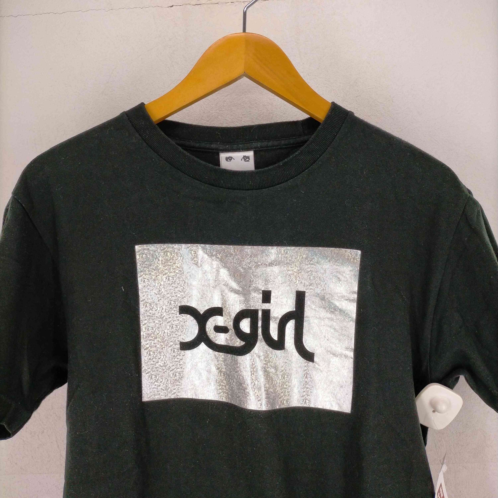 X-girl(エックスガール)メタリックボックスロゴTシャツ