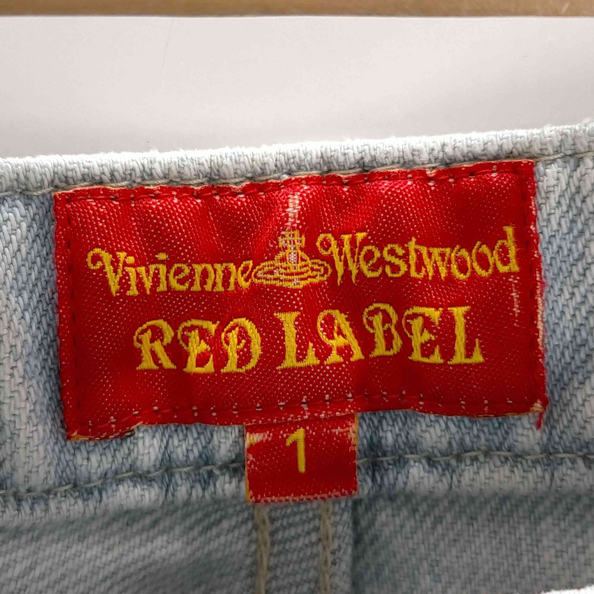 Vivienne Westwood RED LABEL(ヴィヴィアンウエストウッドレッドレーベル)USED加工ローライズデニムパンツ