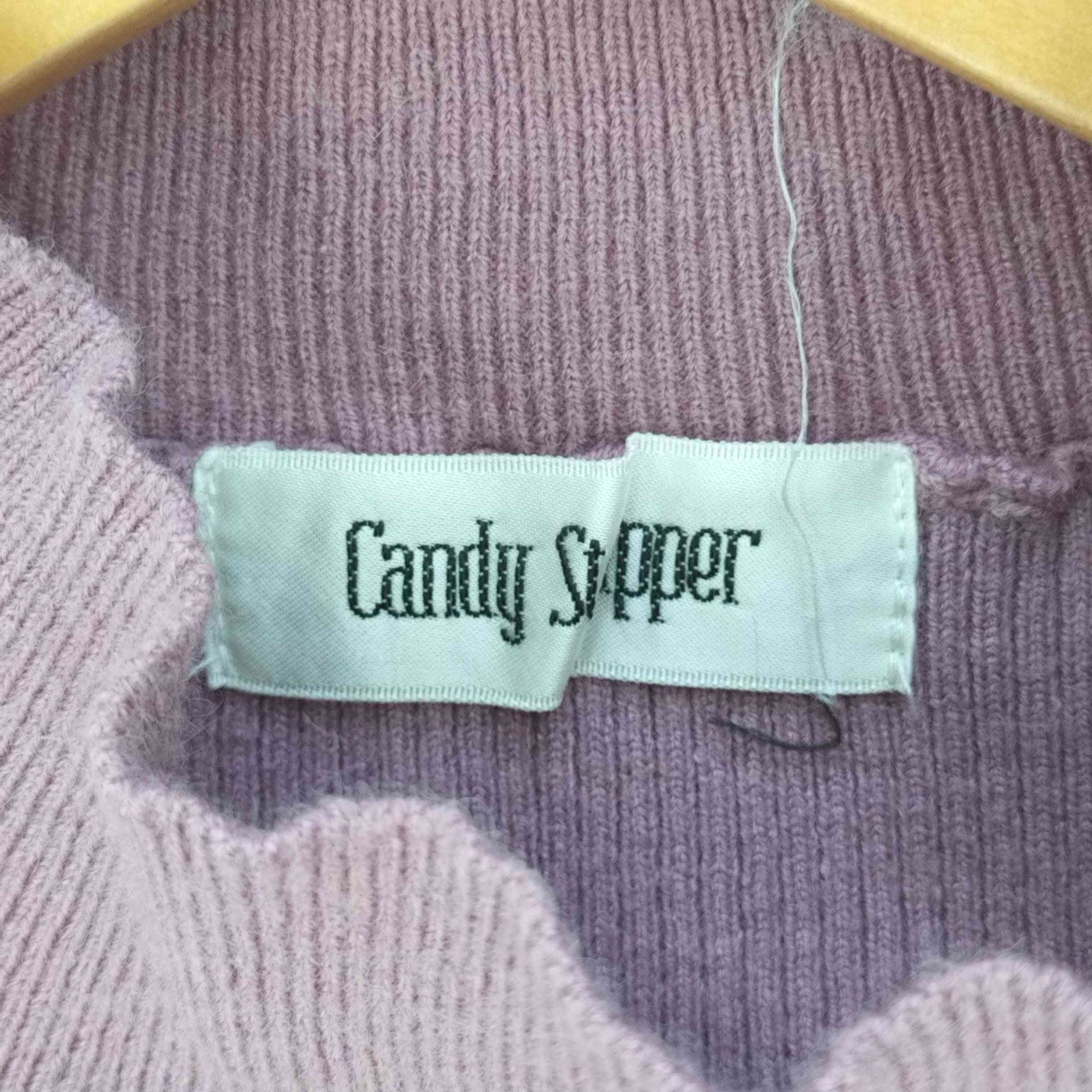 Candy Stripper(キャンディストリッパー)レーヨン混 レイヤードハイネック ニット セーター