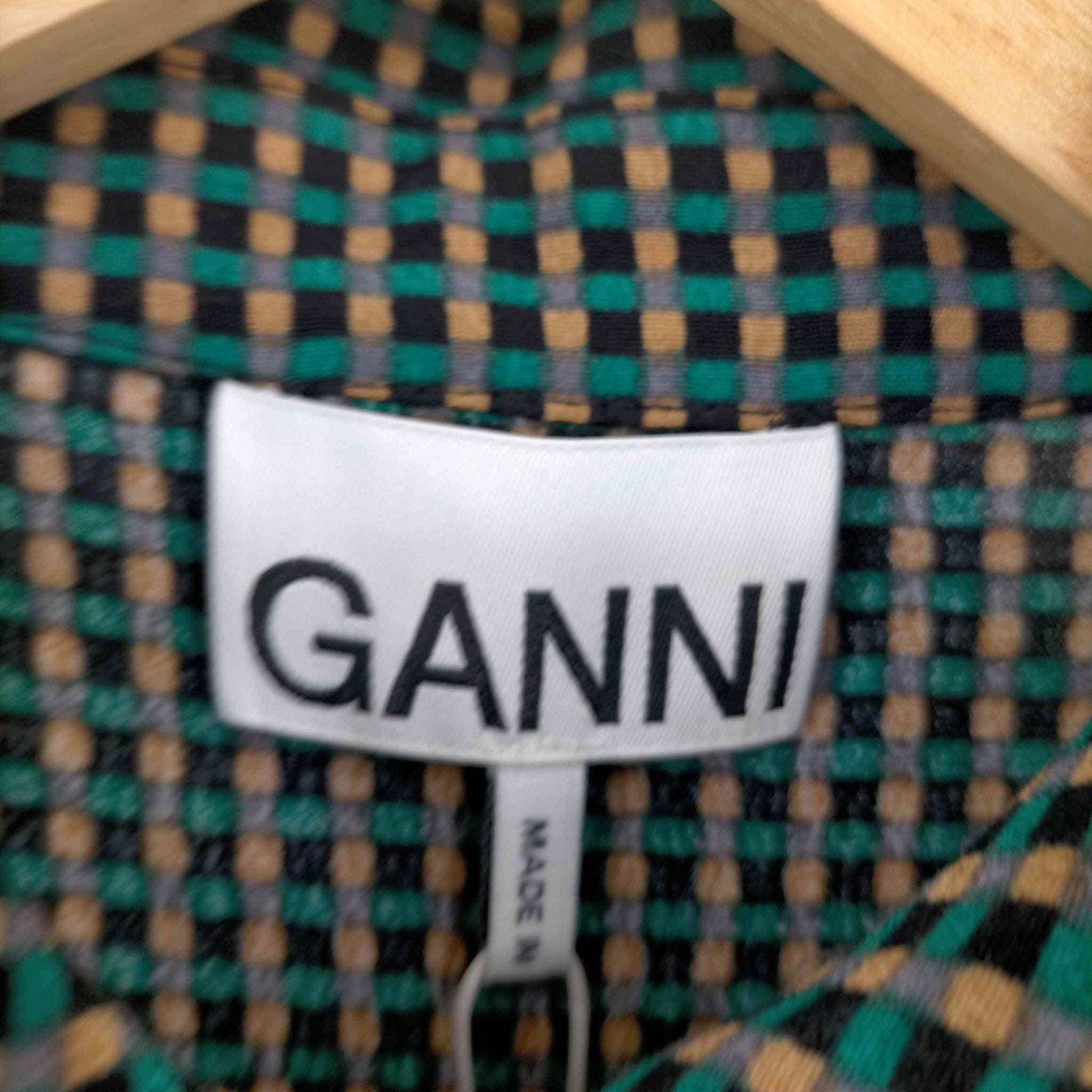 Ganni(ガニー)ギンガムチェックロングシャツ – サステナブルなECサイト