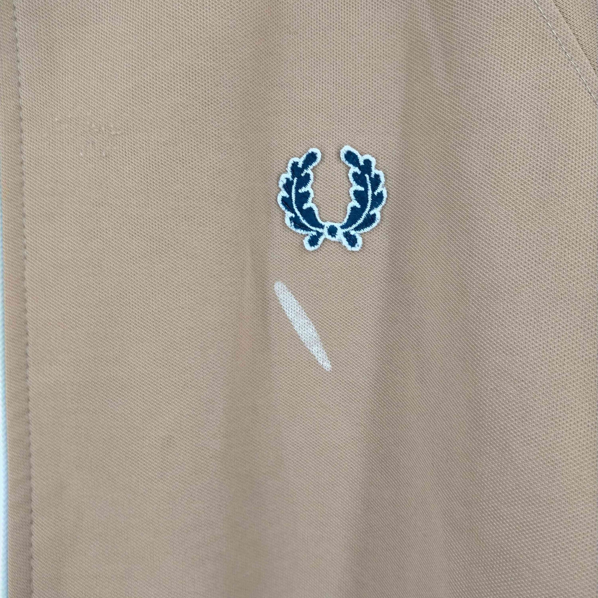 90s フレッドペリー トラックジャケット ポルトガル製 刺繍ロゴ M程 黒×白