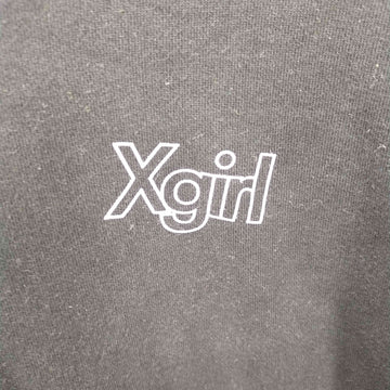 X-girl(エックスガール)ロゴプリントプルオーバーパーカー