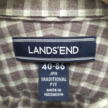 LANDS END(ランズエンド)チェック柄 BD L/Sシャツ