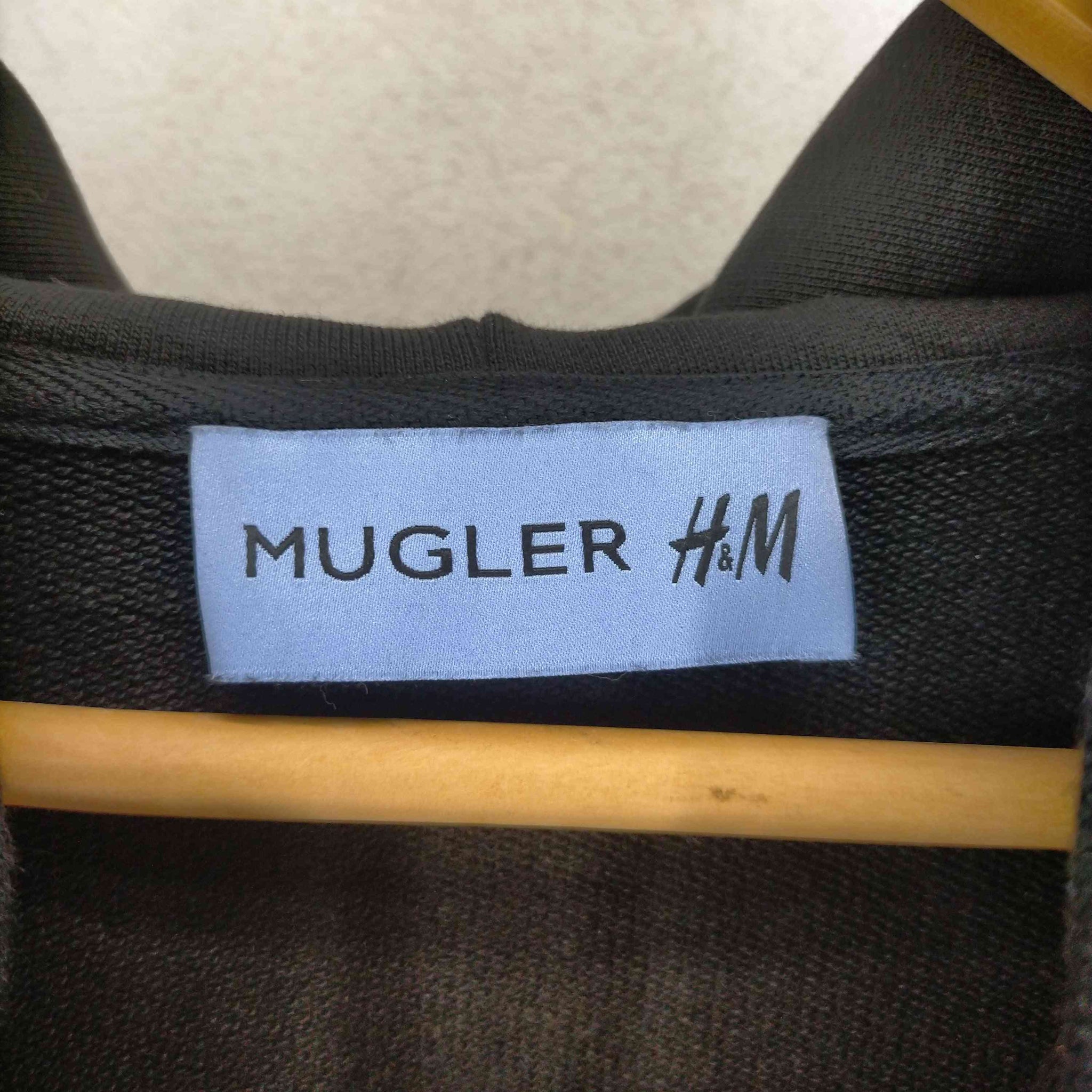 Mugler h&m ミュグレー コルセットウエスト フルジップフーディー XL-