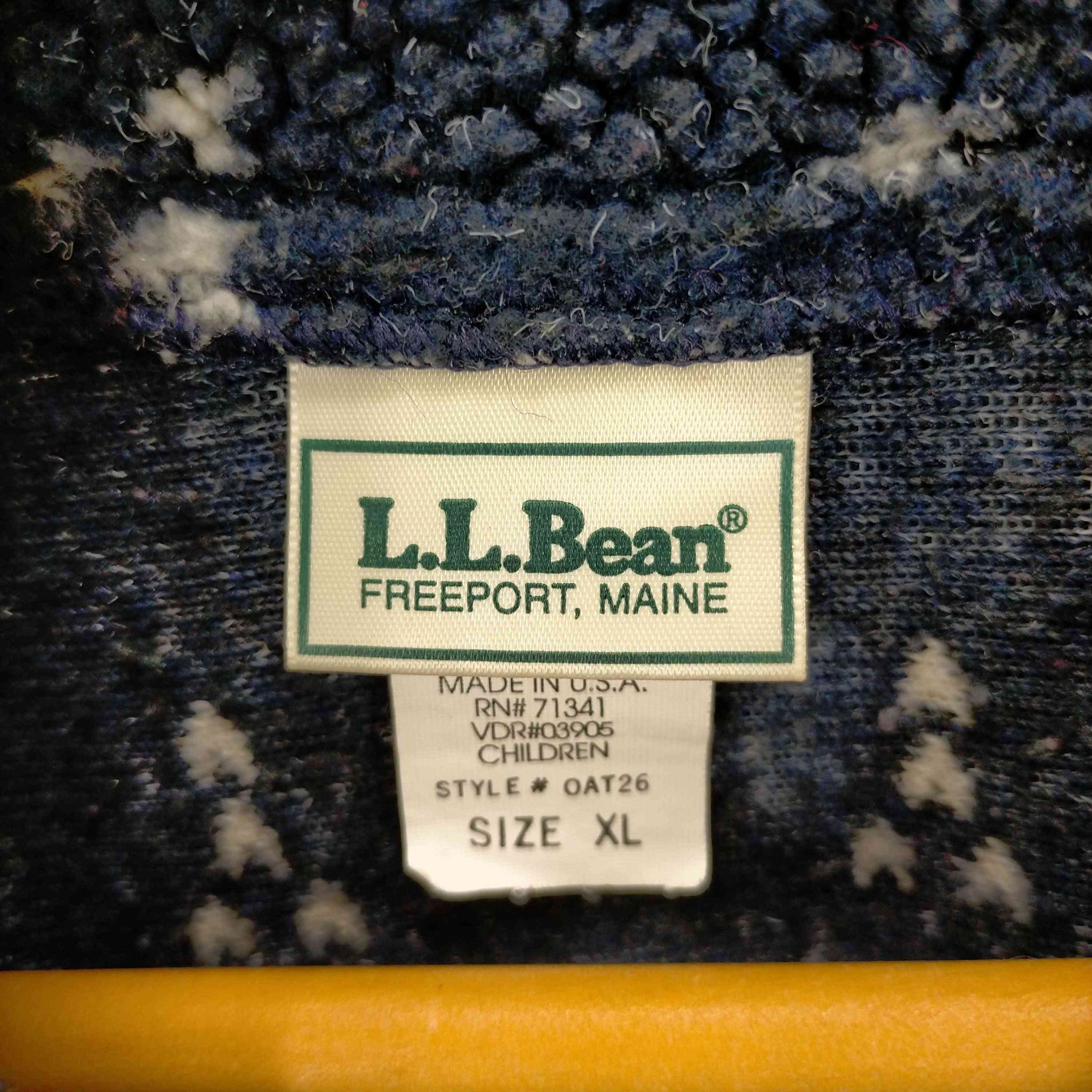 L.L.Bean(エルエルビーン)80～90S MADE IN USA ノルディック柄モックネックフリース