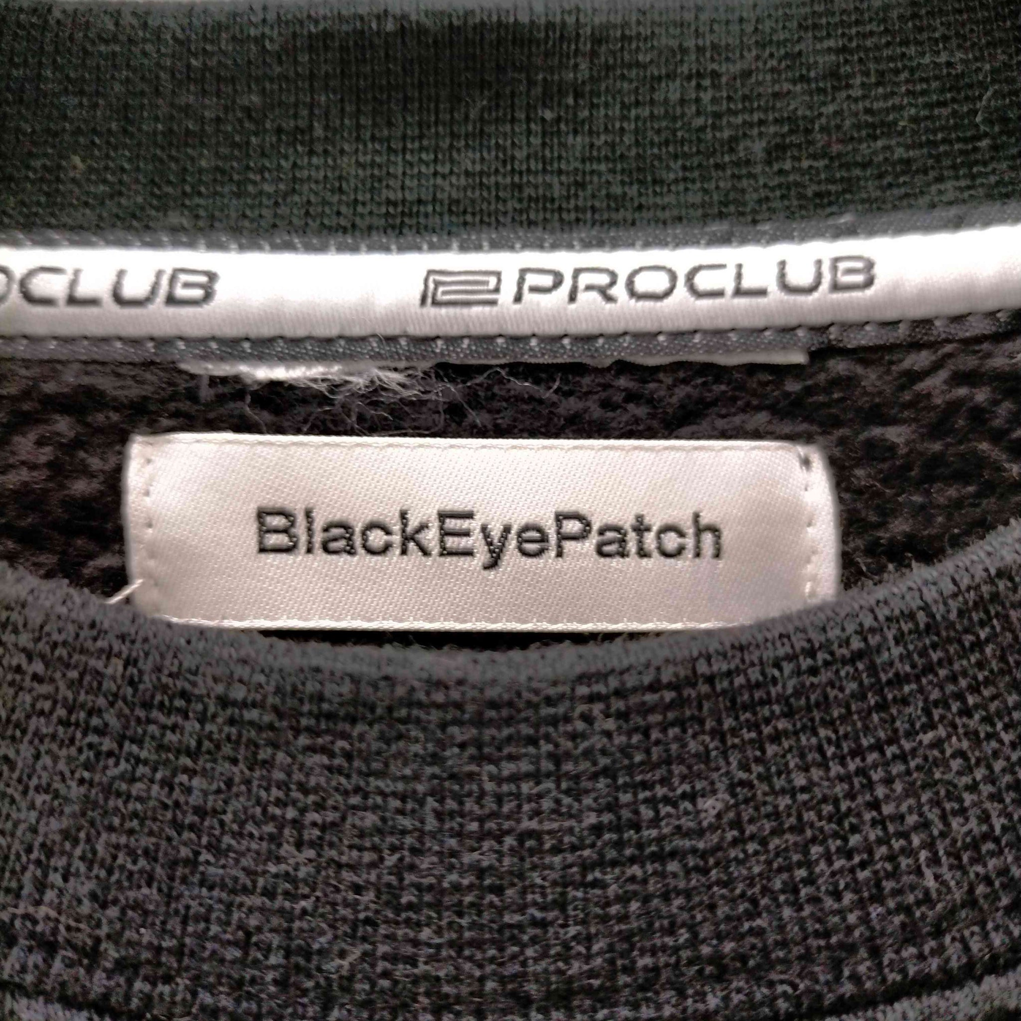 Black Eye Patch(ブラックアイパッチ)裏起毛 フロントロゴ クルーネック スウェット