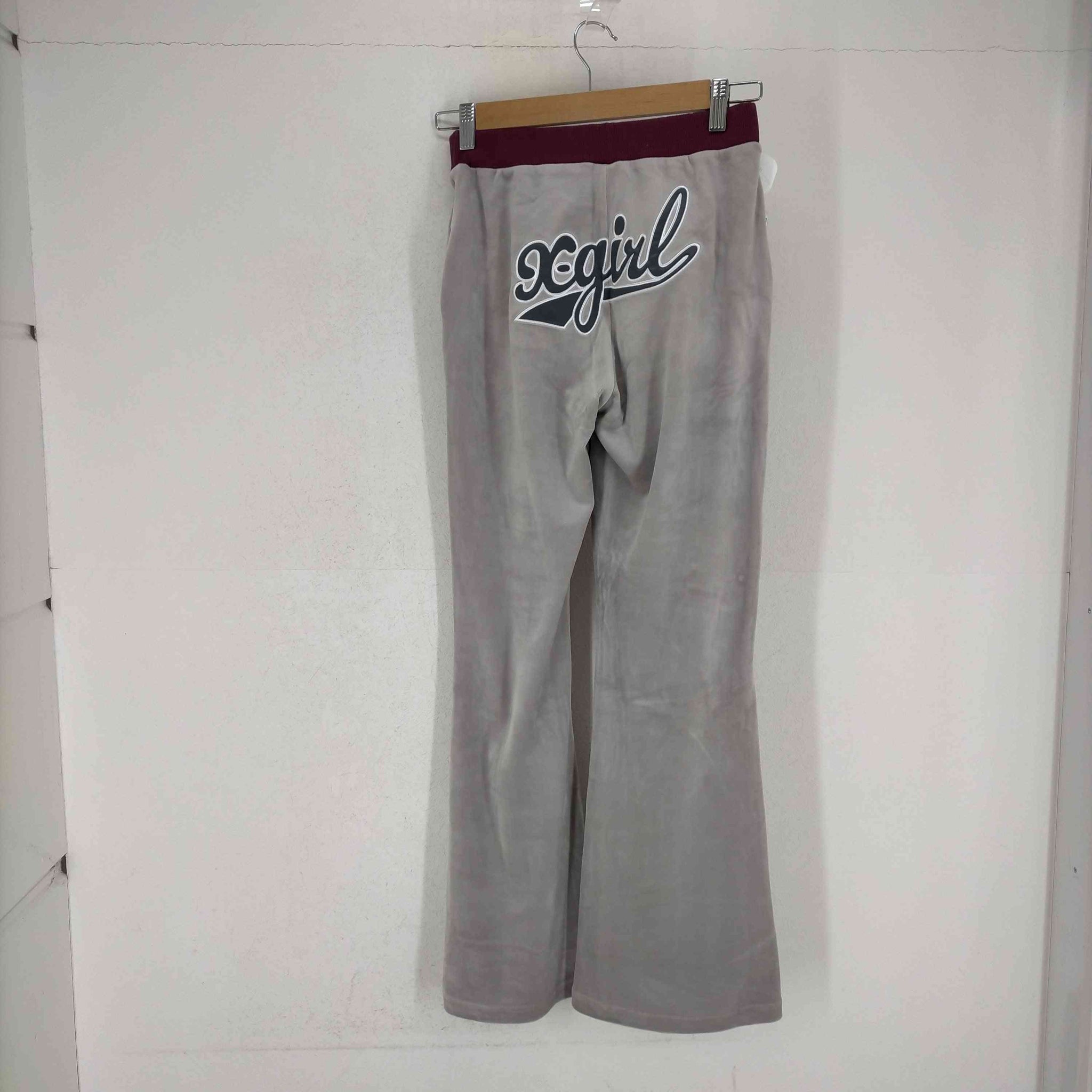 X-girl(エックスガール)23AW VELOUR FLARE PANTS