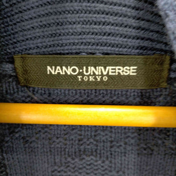 nano universe(ナノユニバース)ショールカラーニット カーディガン コンチョ