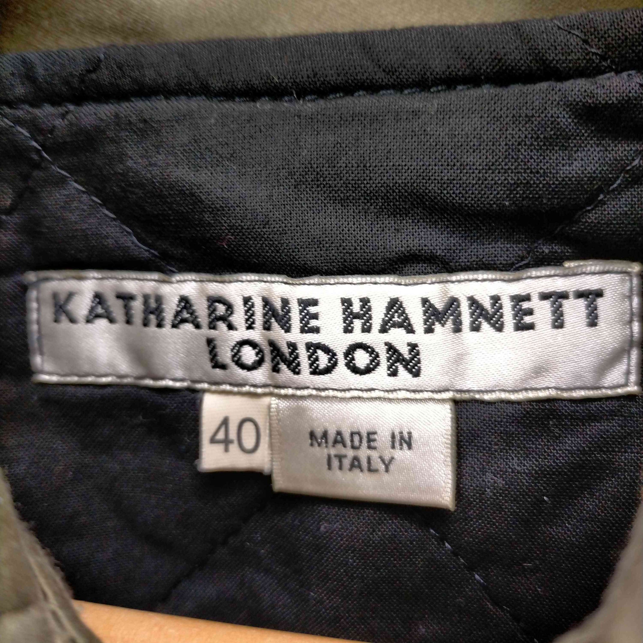 KATHARINE HAMNETT LONDON(キャサリンハムネットロンドン)MADE IN ITALY ライナー付きジップブルゾンジャケット