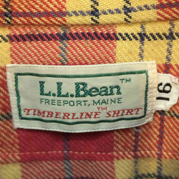L.L.Bean(エルエルビーン)TIMBERLINE SHIR ライトネルチェックシャツ