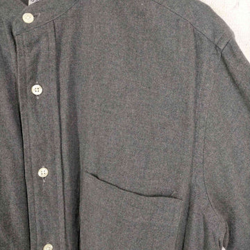 individualized shirts(インディヴィジュアライズドシャツ)USA製 WOVEN IMPORTED COTTON バンドカラーシャツ
