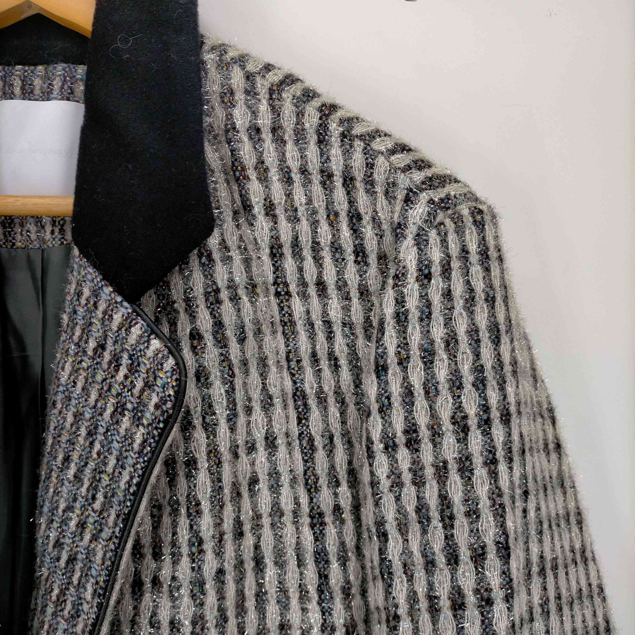 Mame Kurogouchi(マメクロゴウチ)Plaid Lame Tweed Long Coat