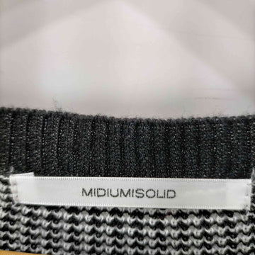MIDIUMISOLID(ミディウミソリッド)pattern knitting N/S P/O プルオーバー