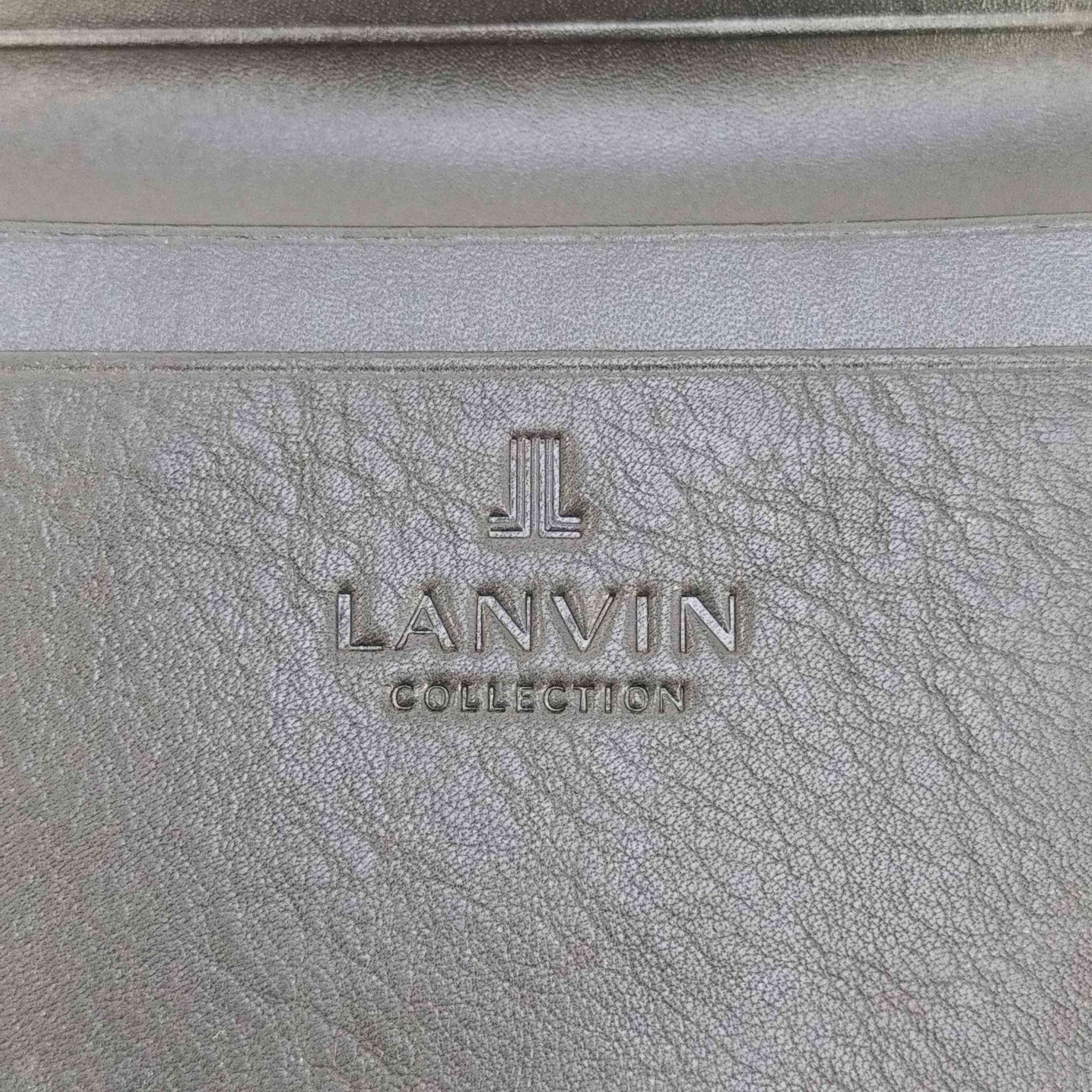LANVIN COLLECTION(ランバンコレクション)ロゴ型押し 二つ折り レザー カードケース