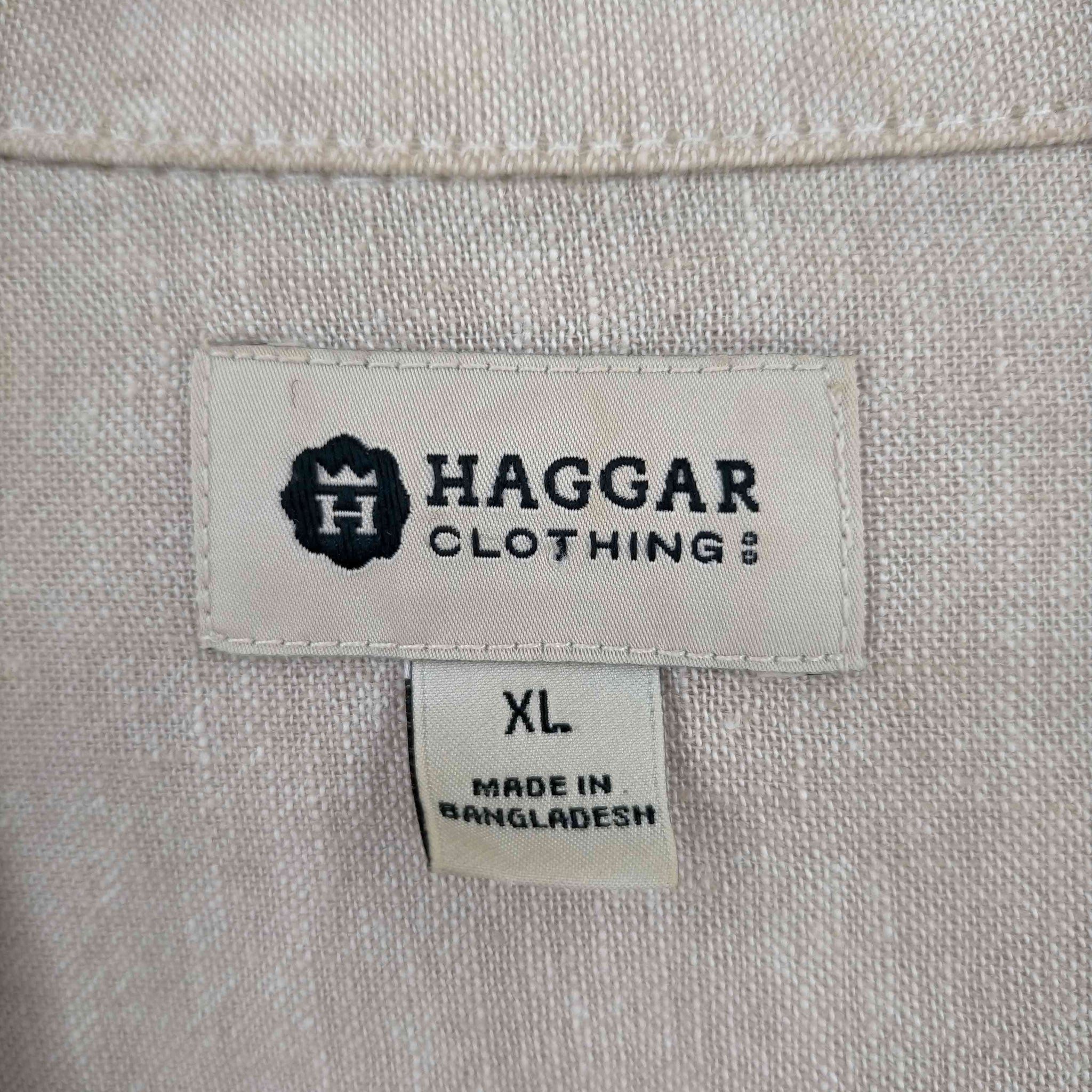 HAGGAR(ハガークロージング)リネンレーヨン オープンカラーシャツ