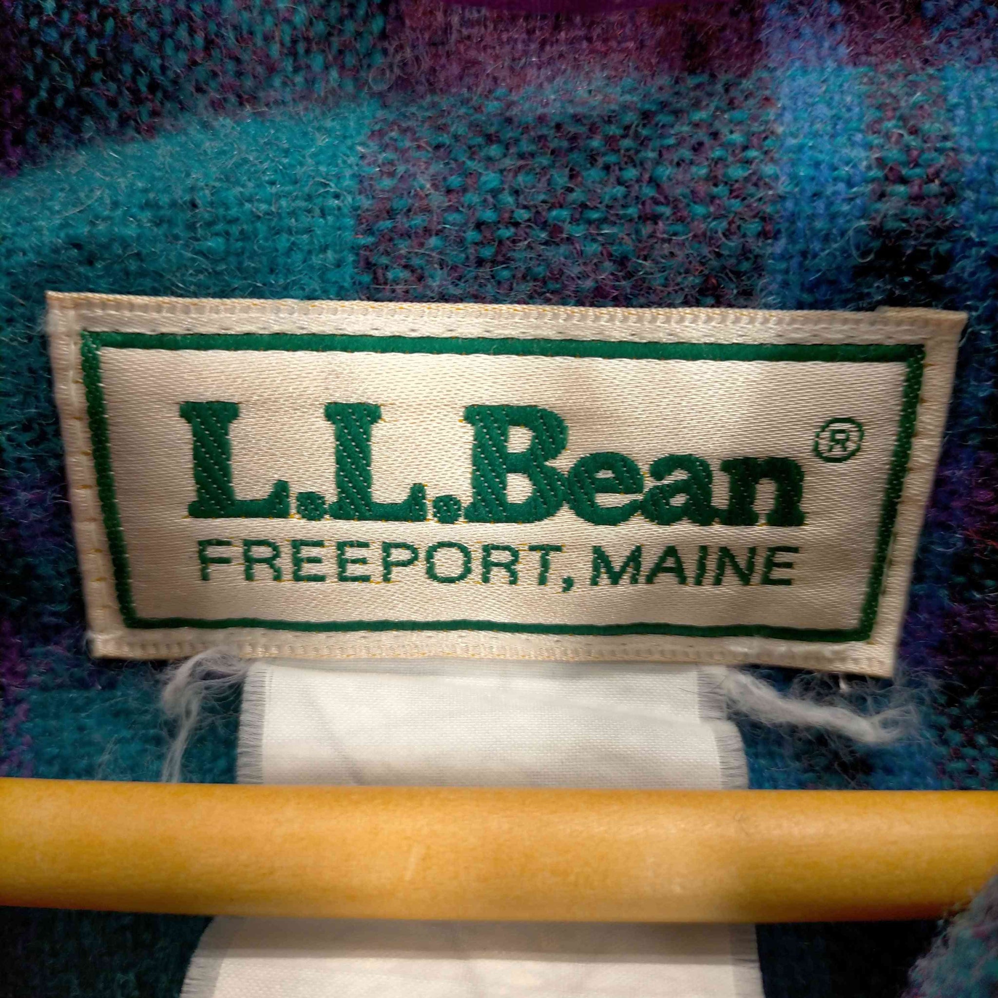 L.L.Bean(エルエルビーン)70-80s 裏地チェックブランケット中綿ハーフコート