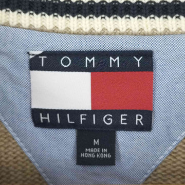 TOMMY HILFIGER(トミーヒルフィガー)ロゴ刺繍 クルーネックコットンニット