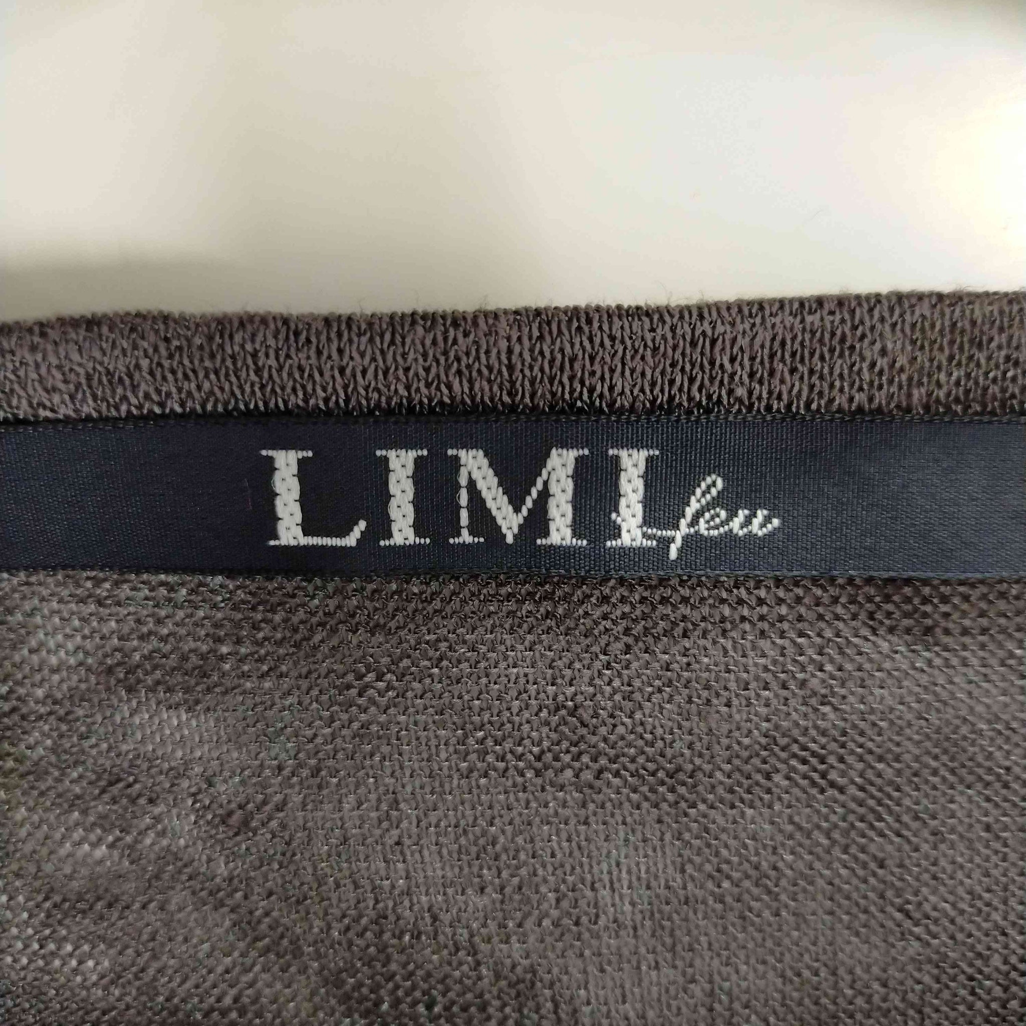 LIMI feu(リミフゥ)リネン混 半袖シースルートップス