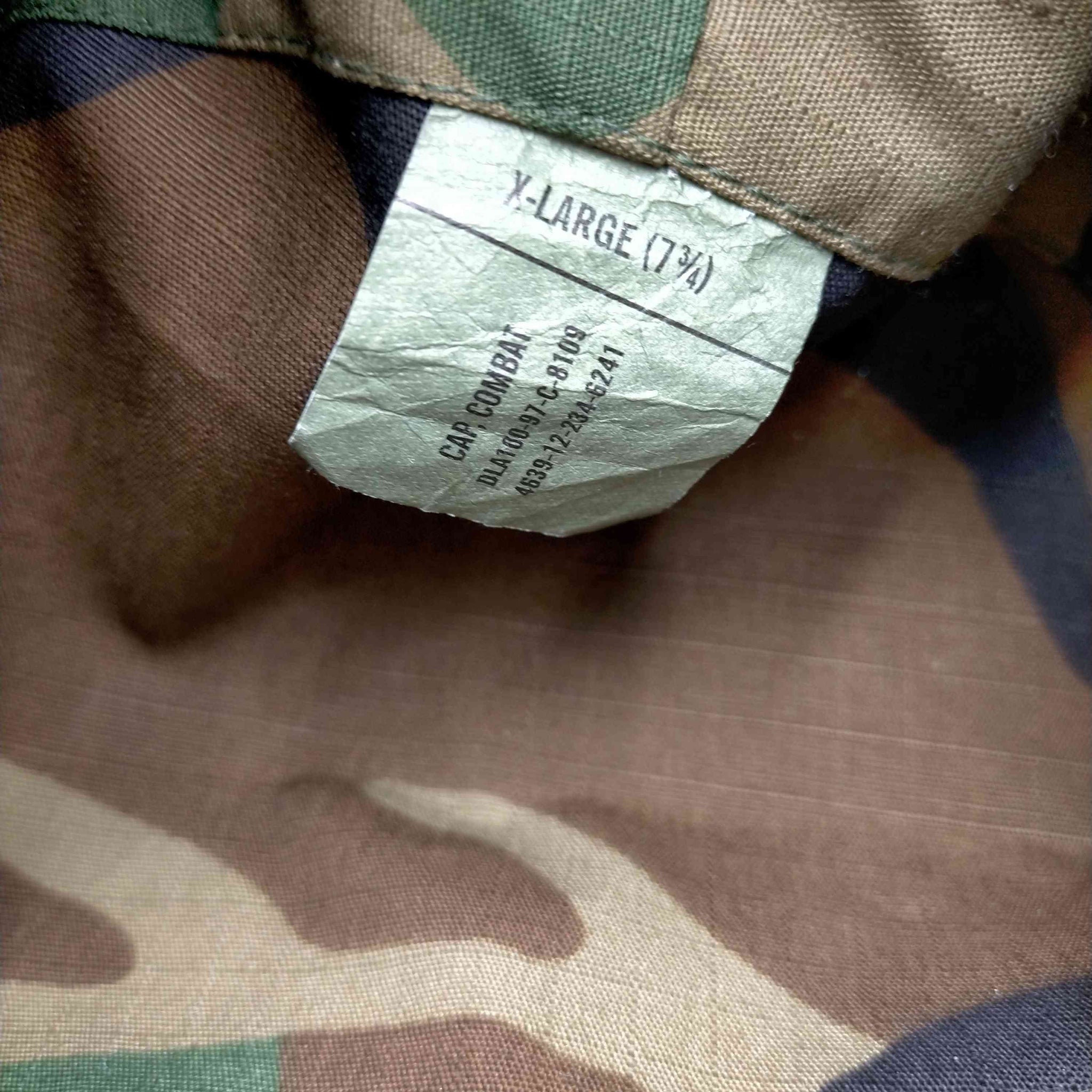 US ARMY(ユーエスアーミー)90S  CAP COMBAT ウッドランドカモ コンバットキャップ